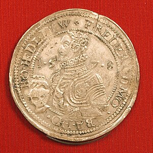 Daalder met portret Frederik, 1578