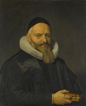 Portret van Anthony de Wale (1573-1639). Hoogleraar in de theologie te Leiden. Rijksmuseum SK-A-2717