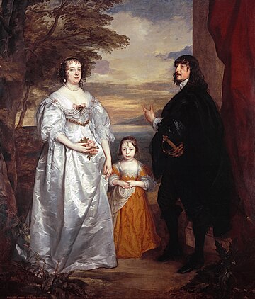 James, Seventh Earl of Derby, His Lady and Child, by Anthony Van Dyck (1599 - 1641)