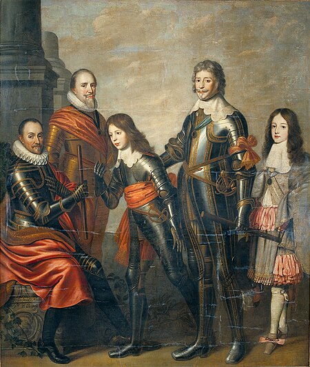 Nason, Pieter (attributed to) - Four generations Princes of Orange - William I, Maurice and Frederick Henry, William II and William III - 1662-1666