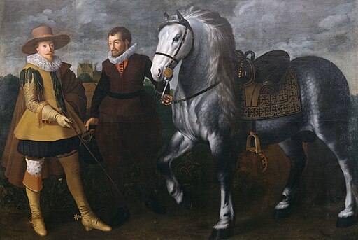 Adriaen van Nieulandt the younger - Prince Maurits with His Horse and Groom - Walters 372507