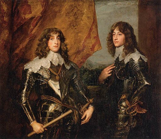 Anthony van Dyck - Portrait of the Princes Palatine Charles-Louis I and his Brother Robert - WGA07422
