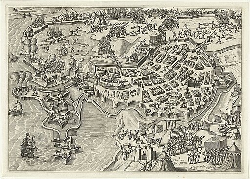 Beleg van Bergen op Zoom (1588) door Parma - Siege of Bergen op Zoom in 1588 by Alexander Farnese, Duke of Parma (Bartholomeus Willemsz. Dolendo)