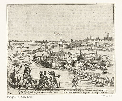 Beleg van Zaltbommel door Mendoza, 1599, RP-P-OB-80.390