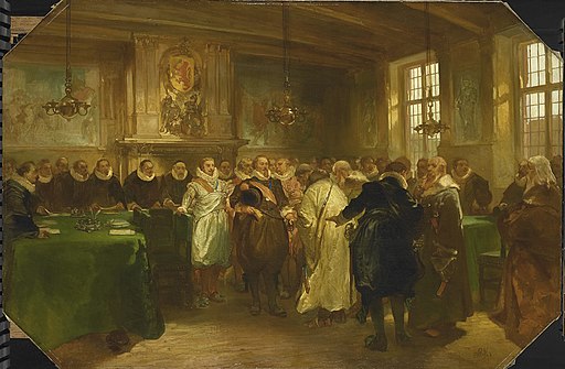 Charles Rochussen - Prins Maurits van Oranje ontvangt een delegatie uit Rusland in 1614