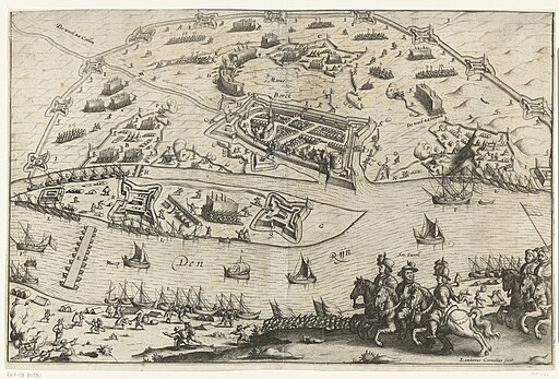 De laatste belegering van Rheinberg door Maurits, 1601, RP-P-OB-80.590