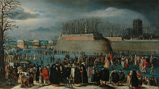 Denys van Alsloot Skating Masquerade, or Carnival on Ice at the Kipdorppoort Moats in Antwerp