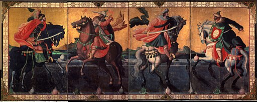 泰西王侯騎馬図屏風