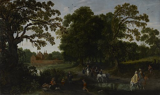 Esaias van de Velde I - Courtly Procession before Abstpoel Castle - 83.122 - Minneapolis Institute of Arts