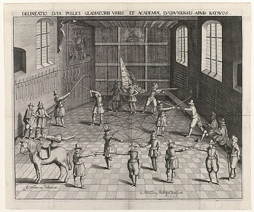 Fencing School at Leiden University, 1610