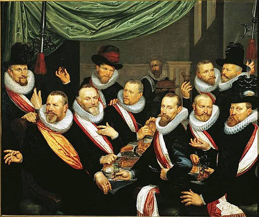 Frans Pietersz de Grebber - Maaltijd van officieren van de St. Jorisdoelen 1618