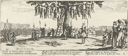 Hanging from The Miseries and Misfortunes of War by Jacques Callot
