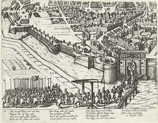 Intocht van Parma te Antwerpen 1585