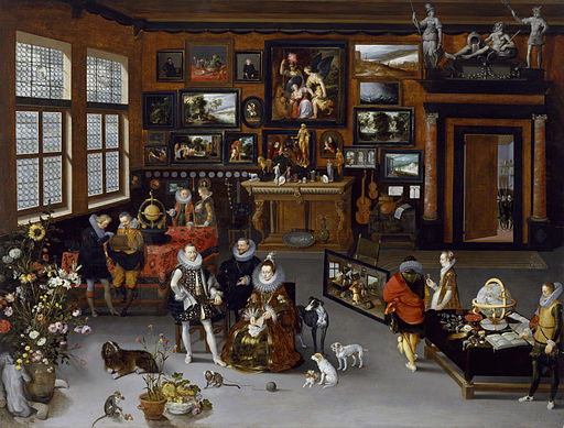 Jan Brueghel the Elder - The Archdukes Albert and Isabella Visiting a Collector's Cabinet - Walters 372010