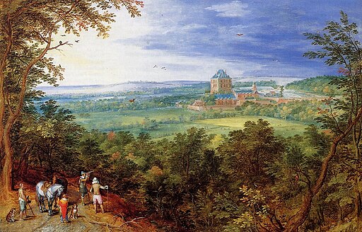 Jan il Vecchio Bruegel Landscape with the Chateau de Mariemont