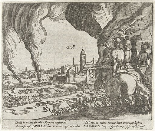 Maurits breekt het beleg van Grol op, 1595, RP-P-OB-80.174