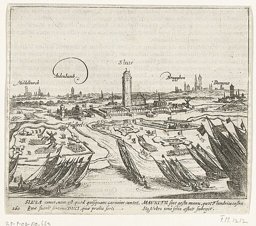 Maurits verovert Sluis, 1604, RP-P-OB-80.663