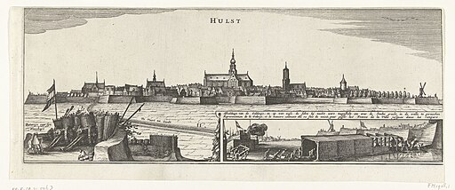 Profiel van Hulst, belegerd door Frederik Hendrik in 1645, RP-P-OB-81.576B