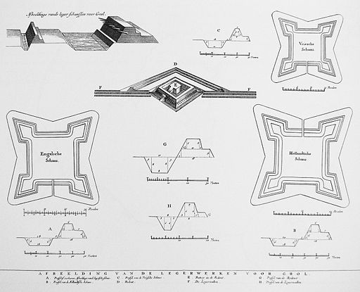 Siege works used during the siege of Grol in 1627