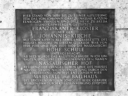 Siegen Nassauischer Hof Tafel