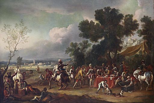 Soldaten in einer Landschaft Venetianisch 17Jh