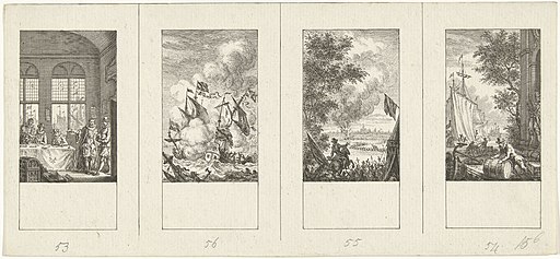 Vier episodes uit de vaderlandse geschiedenis Illustraties vaderlandse geschiedenis (serietitel), RP-P-OB-50.954