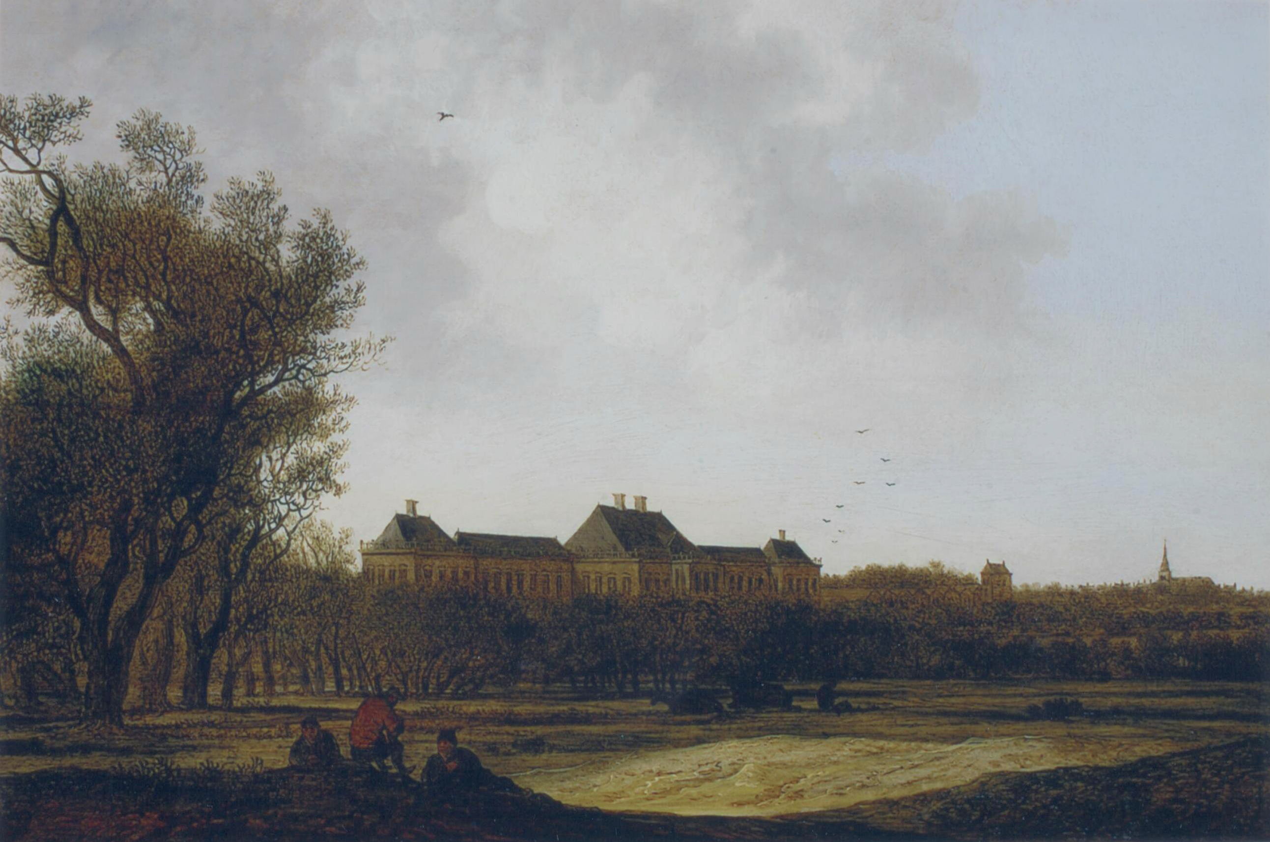 Anthonie Jansz van der Croos - Gezicht op Huis ter Nieu-burg bij Rijswijk 1661