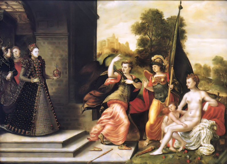 Eworth Elizabeth I and the Three Goddesses 1569