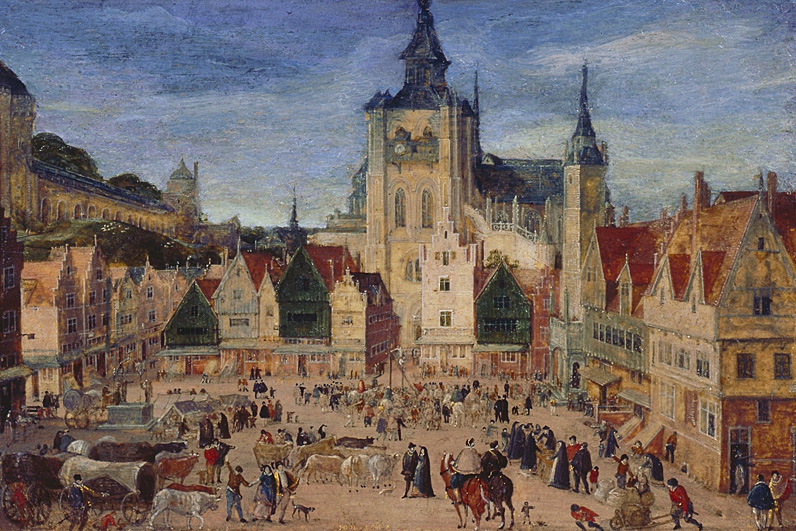 Hans Bol - "Grote Markt van Bergen op Zoom"