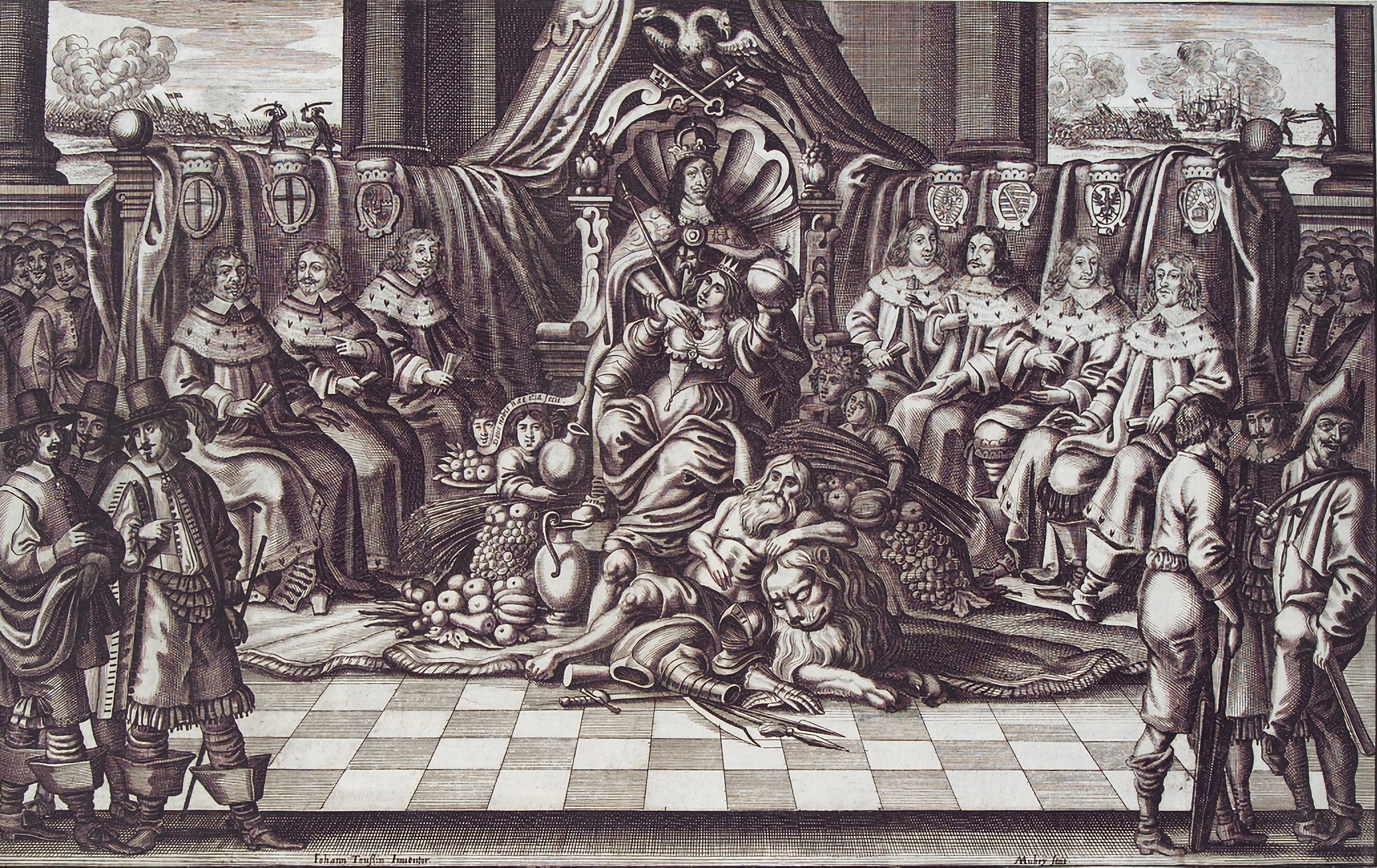 Kaiser im Kreis der Kurfürsten