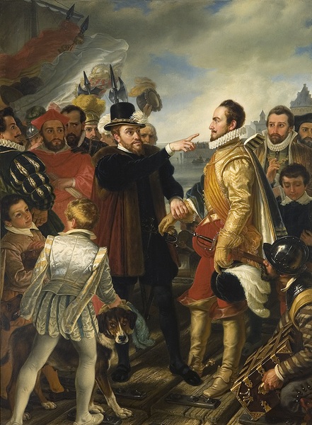 Philip II of Spain berating William the Silent Prince of Orange by Cornelis Kruseman