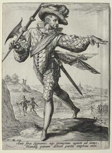 Jacob de Gheyn II - Officers and Soldiers of the Bodyguard of Emperor Rudolf II- Sergeant - 1997.30 - Cleveland Museum of Art