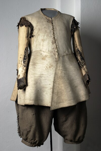 Gustav II Adolfs dräkt från slaget vid Dirschau, 1627 - Livrustkammaren - 56717